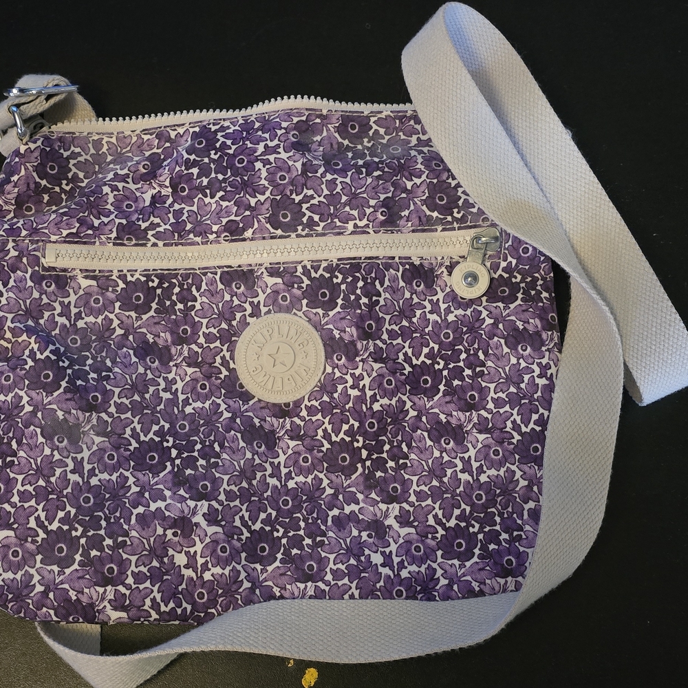 Kipling Purple Floral Crossbody Bag